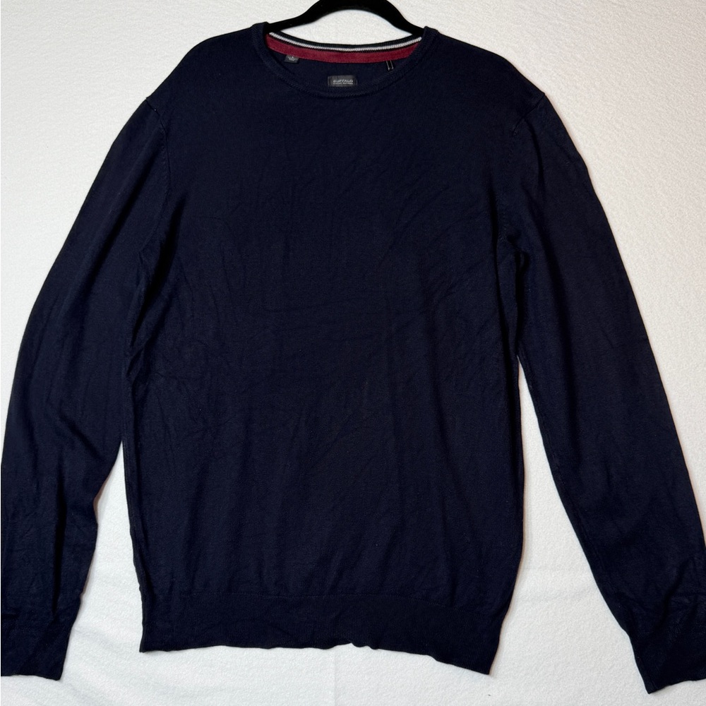 Buffalo David Bitton Dark Blue Crewneck Sweater‎ size large men’s